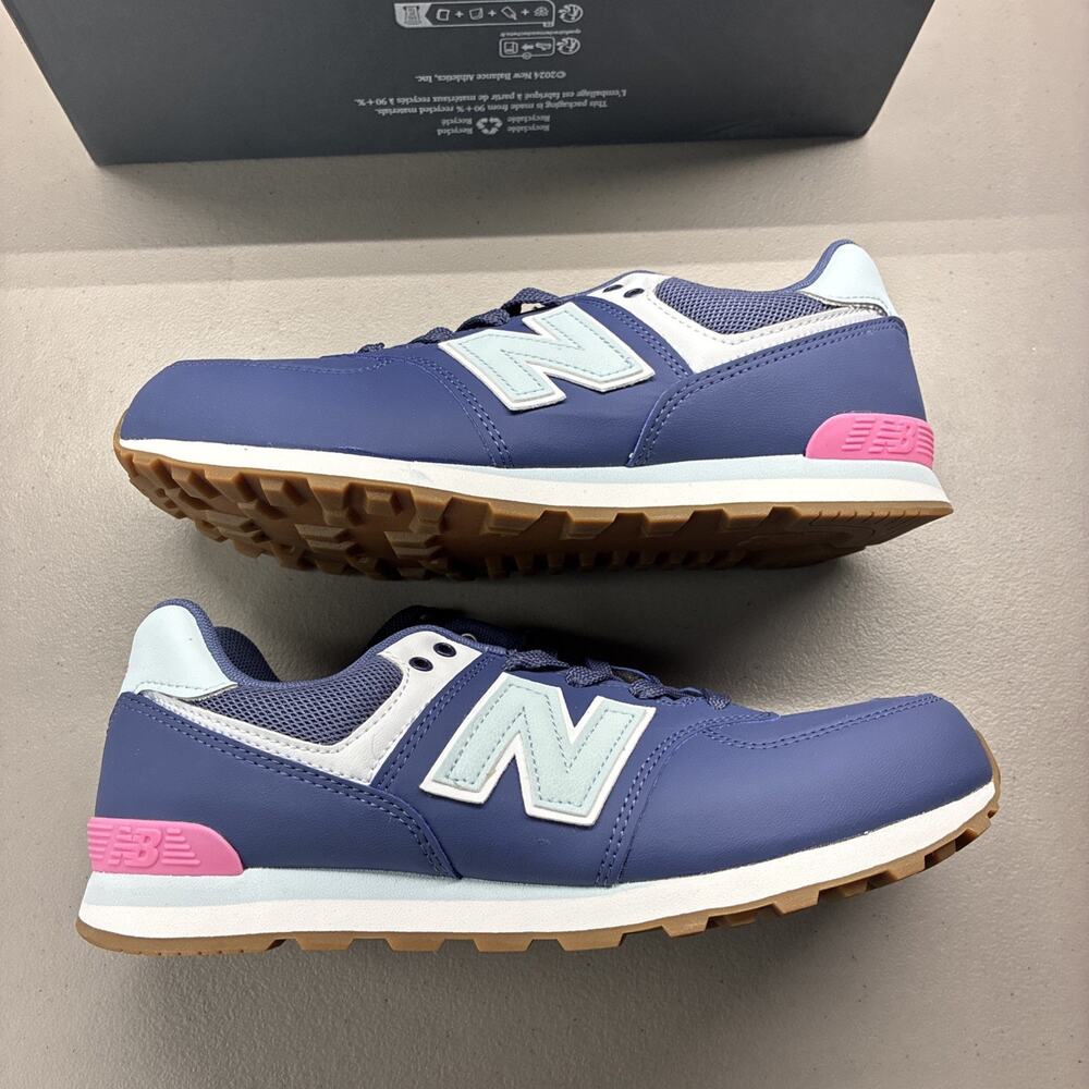 New Balance 574 Unisex Kids Sneakers Blue Pink White US 6.5 M GC574NJ
